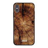 iPhone Xs Hoesje TPU Case - Tree Rings #ffffff