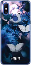 Xiaomi Mi Mix 3 Hoesje Transparant TPU Case - Blooming Butterflies #ffffff