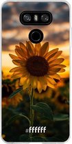 LG G6 Hoesje Transparant TPU Case - Sunset Sunflower #ffffff