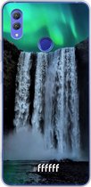 Honor Note 10 Hoesje Transparant TPU Case - Waterfall Polar Lights #ffffff