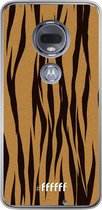 Motorola Moto G7 Hoesje Transparant TPU Case - Tiger Print #ffffff