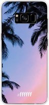 Samsung Galaxy S8 Plus Hoesje Transparant TPU Case - Sunset Palms #ffffff