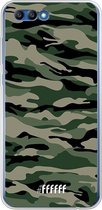 Honor 10 Hoesje Transparant TPU Case - Woodland Camouflage #ffffff