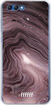 Honor 10 Hoesje Transparant TPU Case - Purple Marble #ffffff