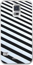 Samsung Galaxy S5 Hoesje Transparant TPU Case - Mono Tiles #ffffff