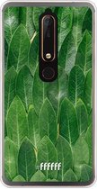 Nokia 6 (2018) Hoesje Transparant TPU Case - Green Scales #ffffff