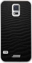 Samsung Galaxy S5 Hoesje Transparant TPU Case - Black Beach #ffffff