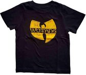 WuTang Clan Kinder Tshirt -Kids tm 4 jaar- Logo Zwart