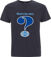 Oasis Heren Tshirt -XL- Question Mark Blauw