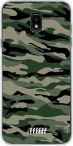 Samsung Galaxy J7 (2018) Hoesje Transparant TPU Case - Woodland Camouflage #ffffff