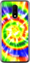 OnePlus 7 Hoesje Transparant TPU Case - Hippie Tie Dye #ffffff