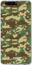 Huawei P10 Plus Hoesje Transparant TPU Case - Jungle Camouflage #ffffff