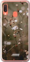 Samsung Galaxy A20e Hoesje Transparant TPU Case - Flower Buds #ffffff