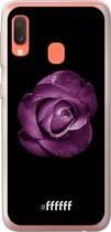 Samsung Galaxy A20e Hoesje Transparant TPU Case - Purple Rose #ffffff
