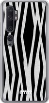 Xiaomi Mi Note 10 Hoesje Transparant TPU Case - Zebra Print #ffffff