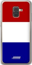 Samsung Galaxy A8 (2018) Hoesje Transparant TPU Case - Nederlandse vlag #ffffff