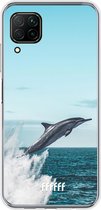 Huawei P40 Lite Hoesje Transparant TPU Case - Dolphin #ffffff
