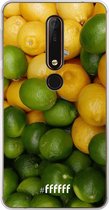 Nokia X6 (2018) Hoesje Transparant TPU Case - Lemon & Lime #ffffff