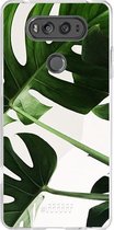 LG V20 Hoesje Transparant TPU Case - Tropical Plants #ffffff