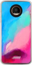 Motorola Moto Z Force Hoesje Transparant TPU Case - Abstract Hues #ffffff