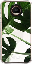 Motorola Moto Z Force Hoesje Transparant TPU Case - Tropical Plants #ffffff