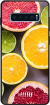 Samsung Galaxy S10 Plus Hoesje TPU Case - Citrus Fruit #ffffff