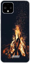 Google Pixel 4 Hoesje Transparant TPU Case - Bonfire #ffffff