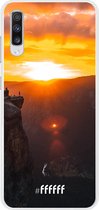 Samsung Galaxy A70 Hoesje Transparant TPU Case - Rock Formation Sunset #ffffff