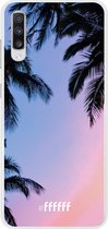 Samsung Galaxy A70 Hoesje Transparant TPU Case - Sunset Palms #ffffff