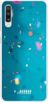 Samsung Galaxy A70 Hoesje Transparant TPU Case - Confetti #ffffff