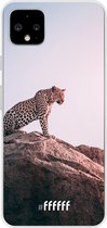 Google Pixel 4 XL Hoesje Transparant TPU Case - Leopard #ffffff