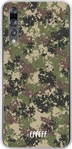 Huawei P20 Pro Hoesje Transparant TPU Case - Digital Camouflage #ffffff