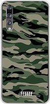 Huawei P20 Pro Hoesje Transparant TPU Case - Woodland Camouflage #ffffff