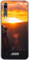 Huawei P20 Pro Hoesje Transparant TPU Case - Rock Formation Sunset #ffffff