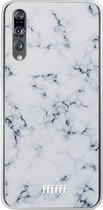 Huawei P20 Pro Hoesje Transparant TPU Case - Classic Marble #ffffff