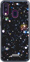Samsung Galaxy A40 Hoesje Transparant TPU Case - Galactic Bokeh #ffffff