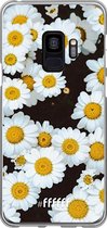 Samsung Galaxy S9 Hoesje Transparant TPU Case - Daisies #ffffff