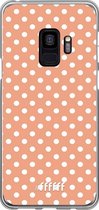 6F hoesje - geschikt voor Samsung Galaxy S9 -  Transparant TPU Case - Peachy Dots #ffffff