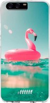 Huawei P10 Hoesje Transparant TPU Case - Flamingo Floaty #ffffff