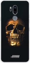 LG G7 ThinQ Hoesje Transparant TPU Case - Gold Skull #ffffff