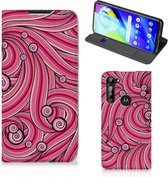 Étui pour téléphone portable Motorola Moto G8 Power Housse photo design Swirl Pink