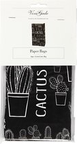Papieren zakken, cactus, H: 21 cm, afm 6x12 cm, 80 gr, 8 stuk/ 1 doos