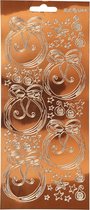 Stickers. goud. kerstballen. 10x23 cm. 1 vel