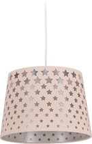 Relaxdays kinderlamp sterren - hanglamp ster - pendellamp kinderkamer - rond - E27 fitting - roze