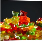Forex - Gekleurde Gummyberen  - 80x80cm Foto op Forex