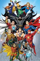 Poster DC Comics Superhelden Superman Wonderwoman Flash Batman