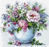 Protsvetnoy Paint by Numbers | Delicate Flowers in a White Vase - MG2102E