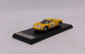 De 1:43 Diecast modelauto van de Ferrari 250LM #25 van de 24H LeMans 1965.De rijders waren Gerard Langlois van Ophem en Leon Dernier.De fabrikant van het schaalmodel is Looksmart.