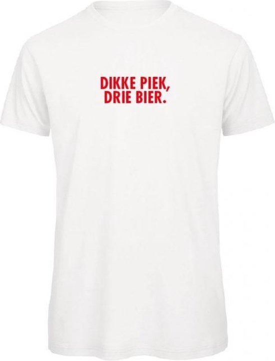 Kerst t shirt wit XXL Dikke piek drie bier rood soBAD. Kerst t shirt soBAD. bol