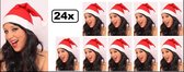 24x Kerstmuts populair - kerst muts winter kerstmis festival party feest rood wit
